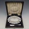1930s British Vintage Pure Silver & Glass Inner Butter Dish in Case