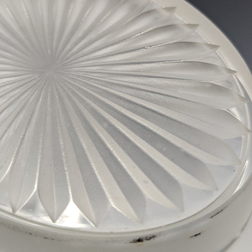 1930 年代英國復古純銀玻璃內黃油盤(帶盒)