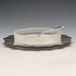 1930s British Vintage Pure Silver & Glass Inner Butter Dish in Case