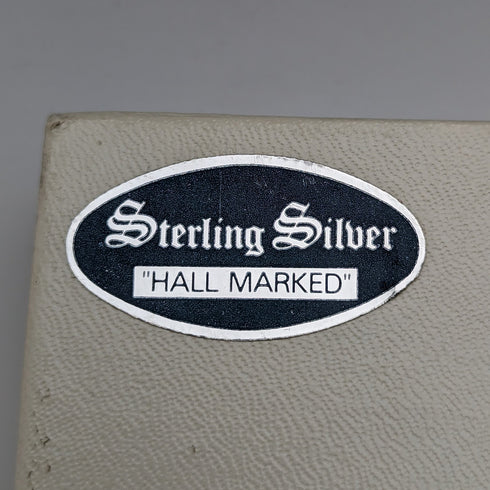 1981 British Vintage Sterling Silver Handle Cake Slicer Boxed Harrison Brothers