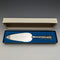 1981 British Vintage Sterling Silver Handle Cake Slicer Boxed Harrison Brothers