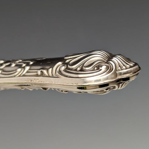 1981 British Vintage Sterling Silver Handle Cake Slicer Boxed Harrison Brothers