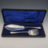 Around 1910 British antique silver plate fish server set in box Levesley Brothers