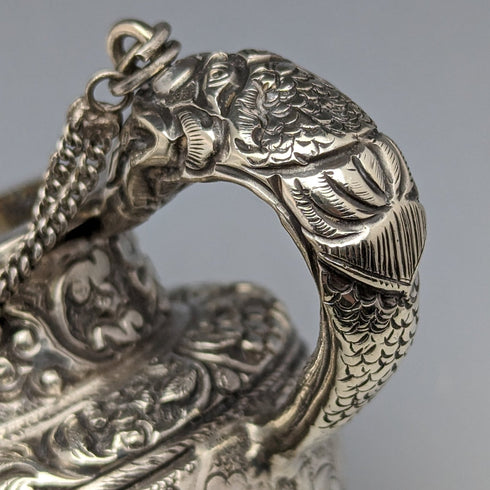 ヴィンテージ コンチネンタルシルバー製 ミニチュア ティーポット 116g