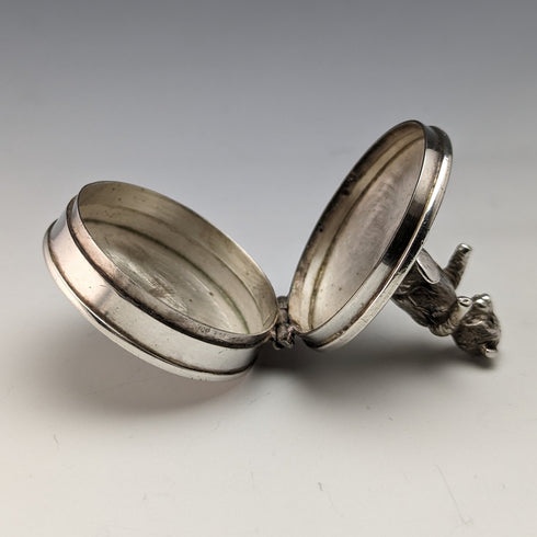 ヴィンテージ 純銀製 ピルケース テディベア CME