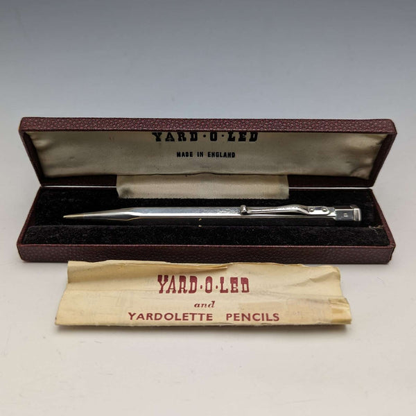 1955 年英國復古 Yard O 紅色純銀六邊形推進鉛筆盒