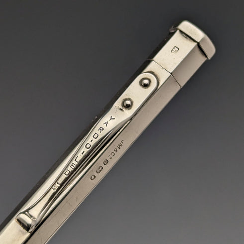 1955年 英国ヴィンテージ ヤード・オ・レッド 純銀製 ヘキサゴン推進式ペンシル ケース入