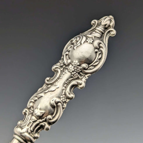 1912 British Antique Pure Silver Handle Shoehorn Button Hook x2 Set Adie & Lovekin