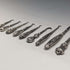 Around 1910 British antique silver plate handle button hook set of 9