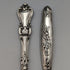 Around 1910 British antique silver plate handle button hook set of 9