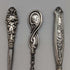 Around 1910 British antique silver plate handle button hook set of 9