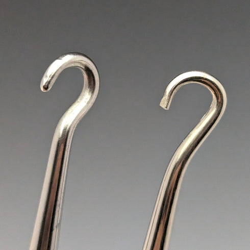 1910年頃 英国アンティーク シルバープレート製ハンドル ボタンフック 9本セット