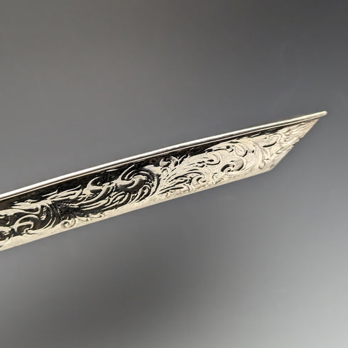 1896 年英國古董純銀方形梳妝台托盤 666 克 Florence Warden