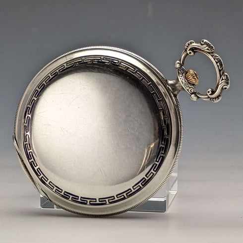 1924年頃 アンティーク ロンジン 懐中時計 銀側薄型ハンターケース 動作良好