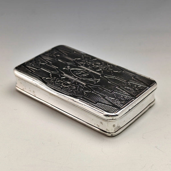 19世紀前半 フレンチアンティーク 950シルバー製 スナッフボックス 69g
