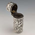 1896 British Antique Sterling Silver Relief Bird Sculpture Portable Perfume Bottle Sampson Mordan