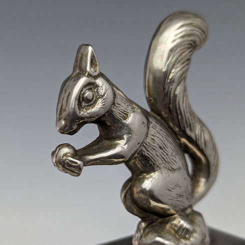 英國復古鍍銀松鼠裝飾貝殼堅果盤