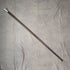 1901 British antique gentleman's walking stick, pure silver, engraved pattern, round handle, 89cm