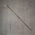 Around 1910 British antique thin cane pure silver bent handle 86cm