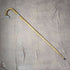 1922 British Antique Gentleman's Walking Stick, Brown Handle, Pure Silver Decoration, Curved Handle, 92cm