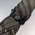 1932 British Vintage Men's Umbrella, Woven Pattern, Sterling Silver, Round Handle, 87cm