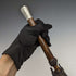 1932 British Vintage Men's Umbrella, Woven Pattern, Sterling Silver, Round Handle, 87cm
