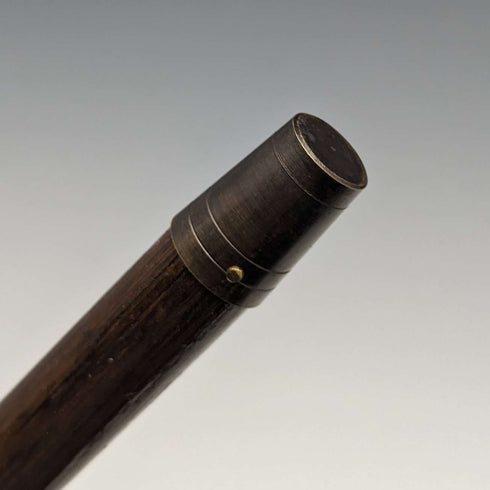 Circa 1900 British antique gentleman's walking stick, golf ball shaped, round handle, 88cm