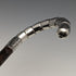 Around 1910 British antique thin cane pure silver bent handle 86cm