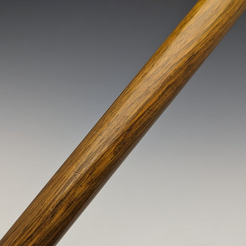 1922年 英国アンティーク 紳士用ステッキ 茶軸 純銀装飾 曲がりハンドル 92cm