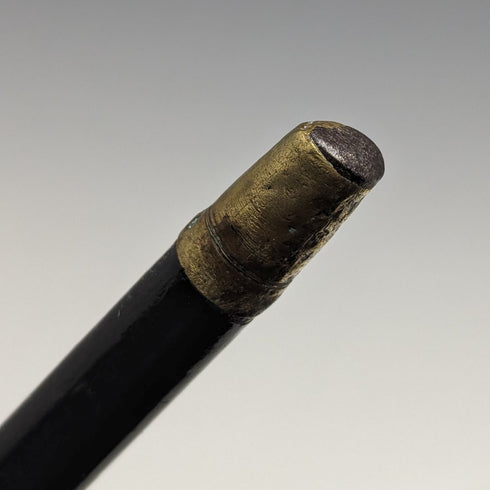 1900年頃 英国アンティーク 紳士用ステッキ フクロウ装飾 曲がりホーンハンドル 90cm