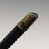 Around 1900 British antique gentleman's walking stick with owl decoration, curved horn handle 90cm