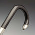 1923 British antique gentleman's cane black shaft pure silver decorative handle 93cm