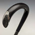 1923 British antique gentleman's cane black shaft pure silver decorative handle 93cm