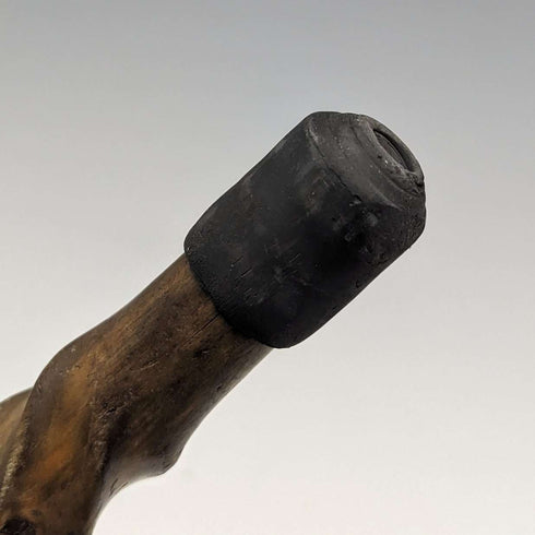 Around 1895 British Antique Men's Walking Stick Antler Clutch Handle Twist Shaft 85cm