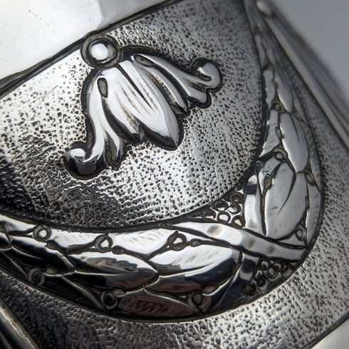 1883 British antique sterling silver tea caddy 110g JOHN SEPTIMU BERESFORD