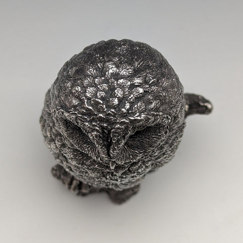 英國鄉村藝術家貓頭鷹純銀雕塑雕像