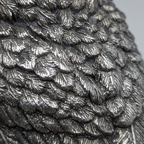 英國鄉村藝術家貓頭鷹純銀雕塑雕像