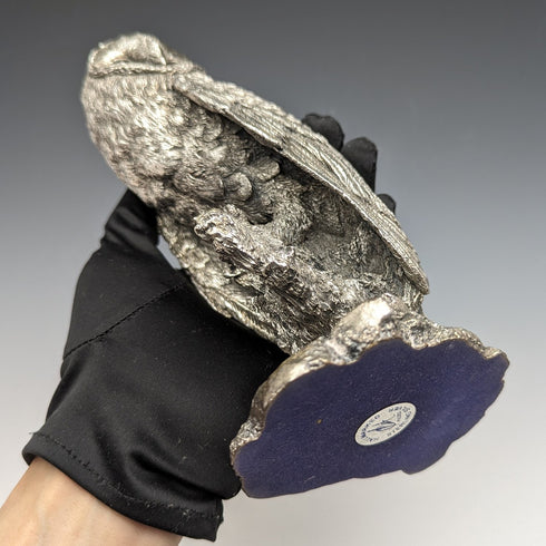 英國 Country Artists 公司 貓頭鷹 純銀鍍層雕刻 大型雕像