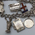 British vintage sterling silver charm bracelet 62g