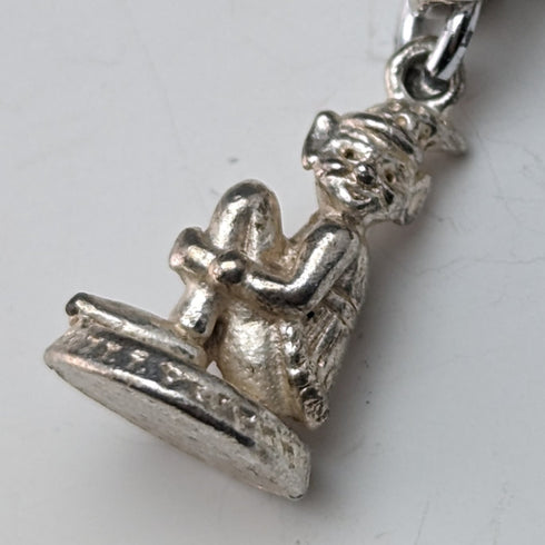 1979年 英国ヴィンテージ 純銀製 チャームブレスレット 27g