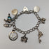 1970 British vintage sterling silver charm bracelet 32g