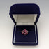 British Vintage Jewelry Garnet Flower Sterling Silver Gilt Ring Ring