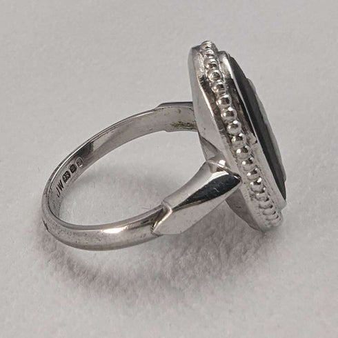 British Vintage Jewelry Wedgwood Jasperware Sterling Silver Ring Ring
