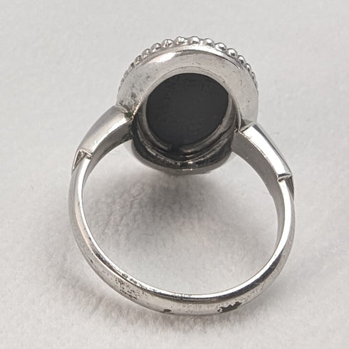 英國復古珠寶韋奇伍德碧玉純銀戒指戒指