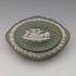 British Vintage Wedgwood Jasperware Oval Box Accessory Case Green