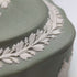 British Vintage Wedgwood Jasperware Oval Box Accessory Case Green