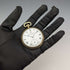 1920s British antique Russell pocket watch gold-plated open face works well