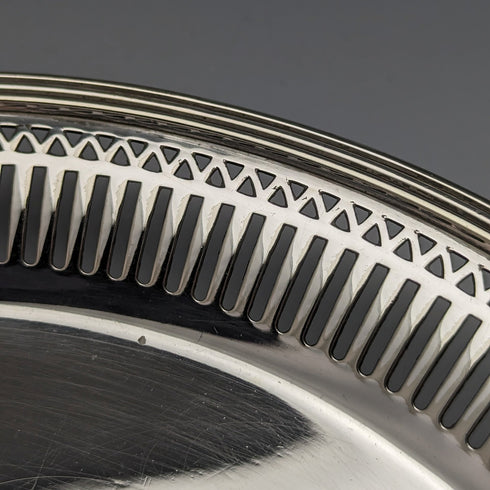 Early 20th Century American Antique Silver Plated Tray Diameter 28cm Gorham