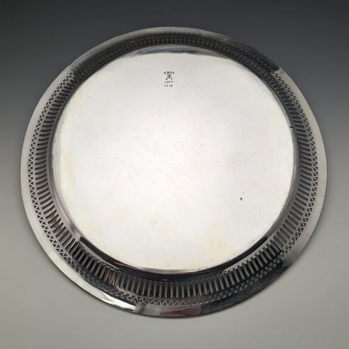 Early 20th Century American Antique Silver Plated Tray Diameter 28cm Gorham