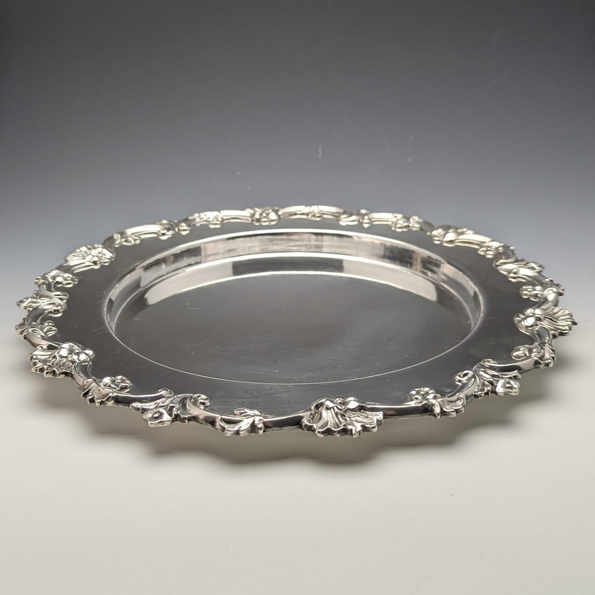 Early 20th Century British Antique Silver Plate Dish 30cm
